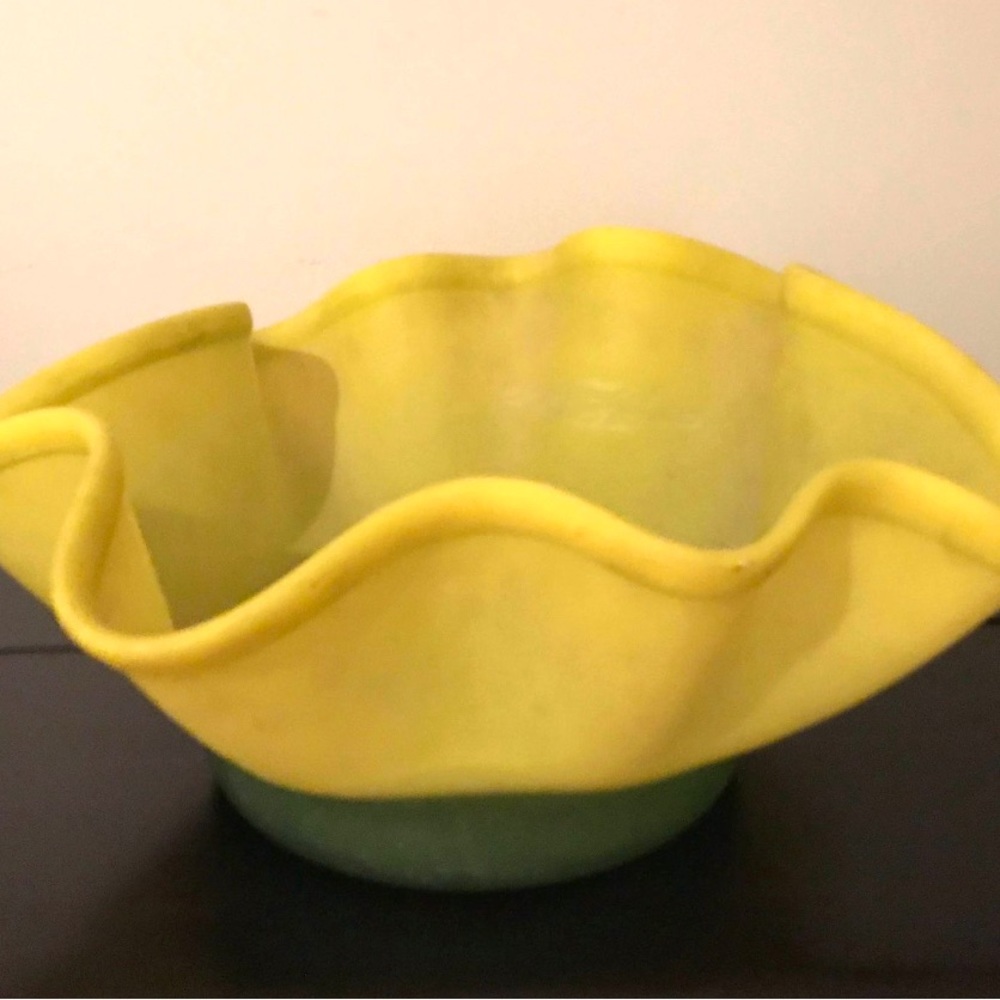 Beautiful Blown Glass large Bowl